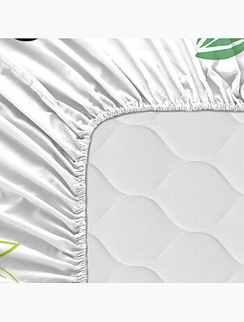 Drap-housse Panda garden Lit Bébé "Happyfriday
