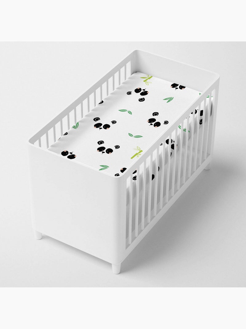 Drap-housse Panda garden Lit Bébé "Happyfriday" Multicolore - Kiabi