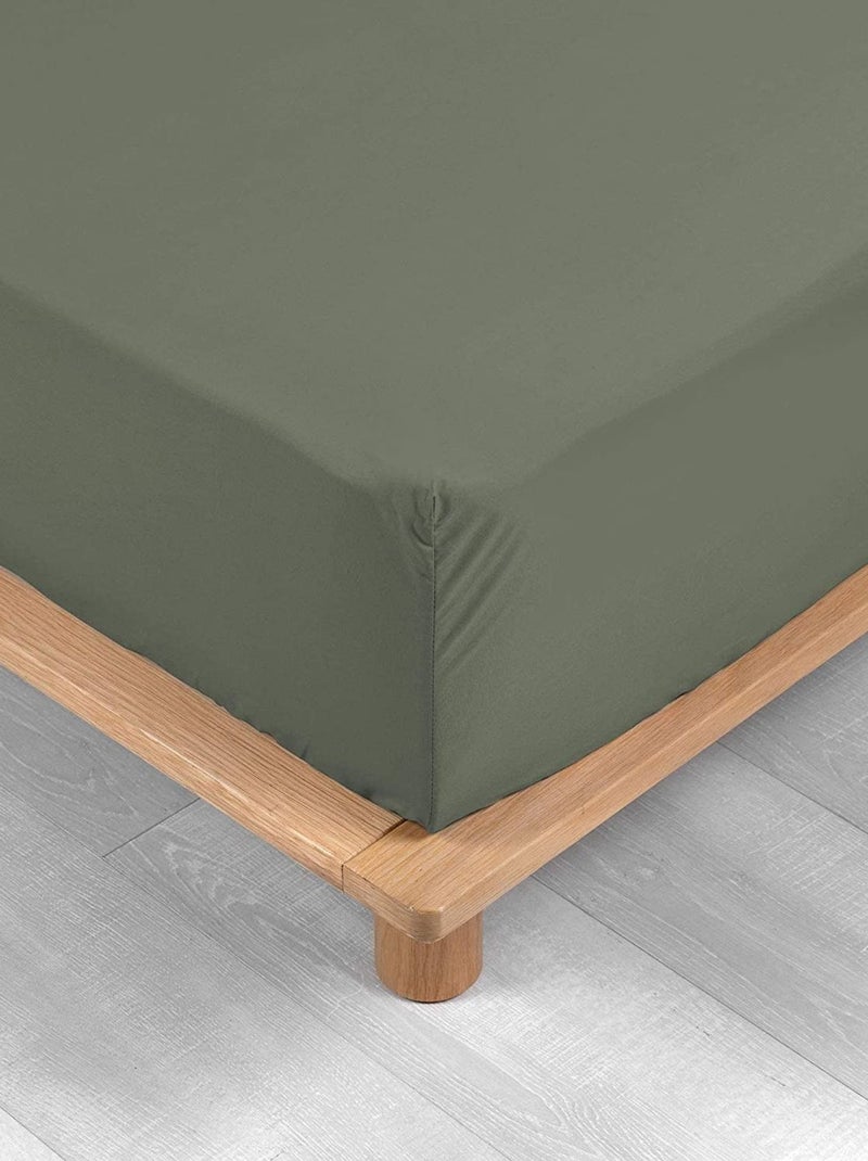 Drap-housse percale anthracite 180 x 200 cm avec - Promo Linge gris anthracite - Kiabi
