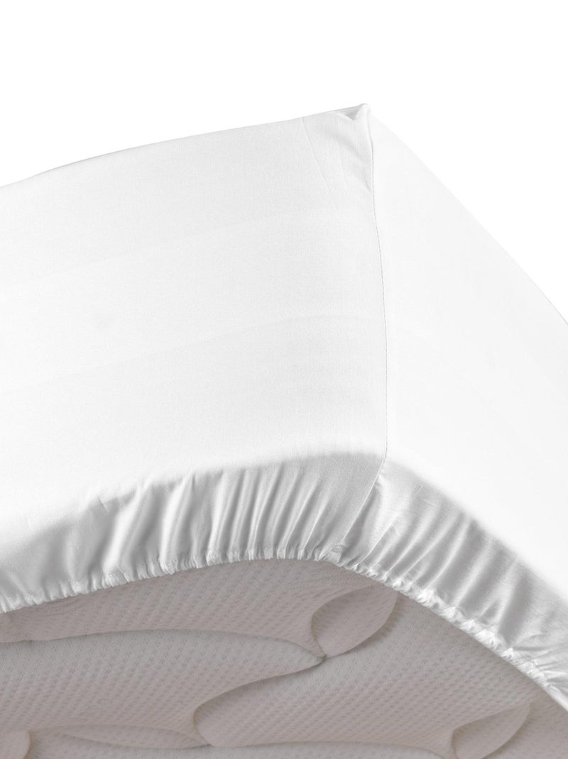 Drap housse Percale Coton Percalines Blanc - Kiabi