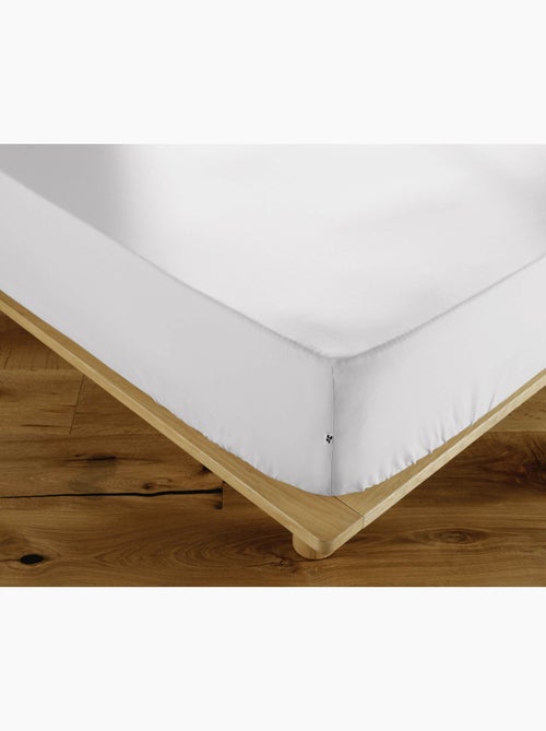 Drap-Housse Percale de Coton 120 Fils Unie PERRINE - Kiabi Drap-Housse Percale de Coton 120 Fils Unie PERRINE - Kiabi