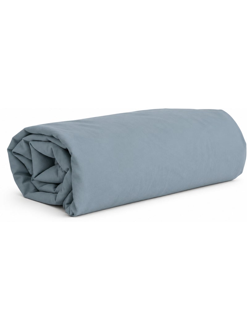 Drap housse percale de coton 65 fils/cm² - 140x190 / blanc Blanc - Kiabi