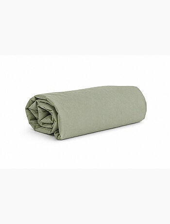 Drap housse percale de coton 65 fils/cm² - bleu - 140x190 / bleu