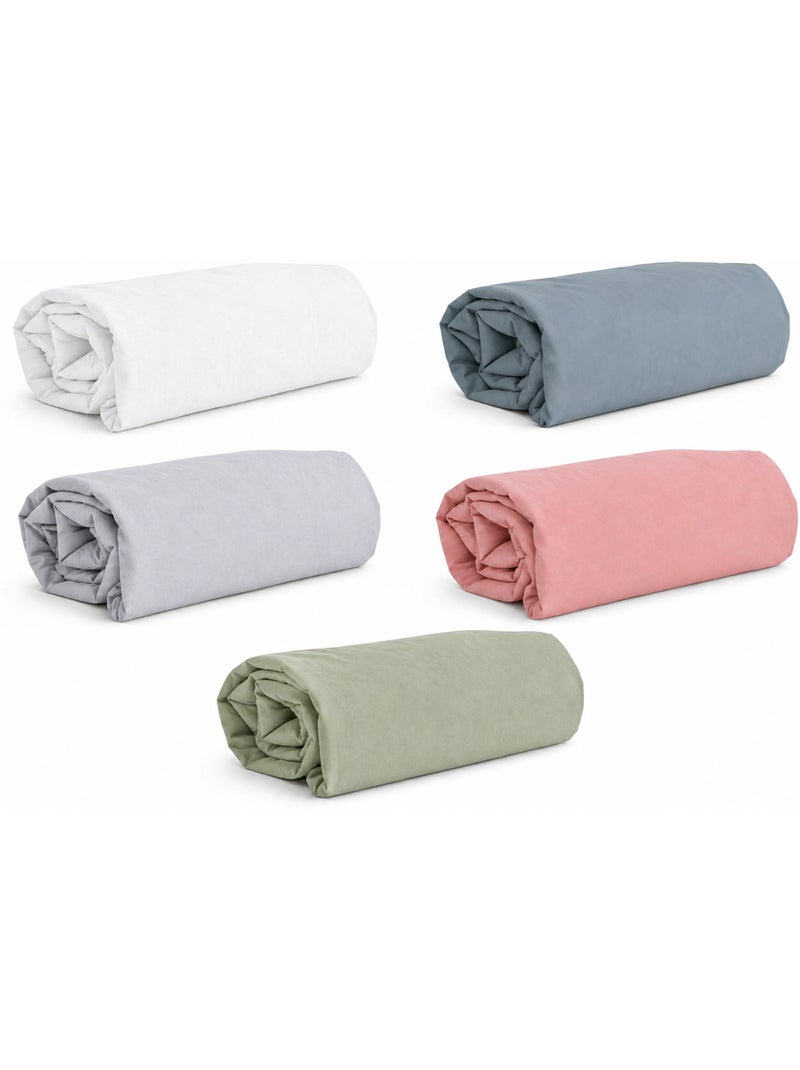 Drap Housse Percale de Coton 65 fils/cm² Bleu - Kiabi