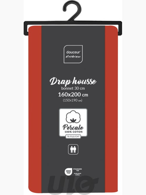 Drap housse Percale de Coton 78fils percale Douceur d'Intérieur - Kiabi Drap housse Percale de Coton 78fils percale Douceur d'Intérieur - Kiabi