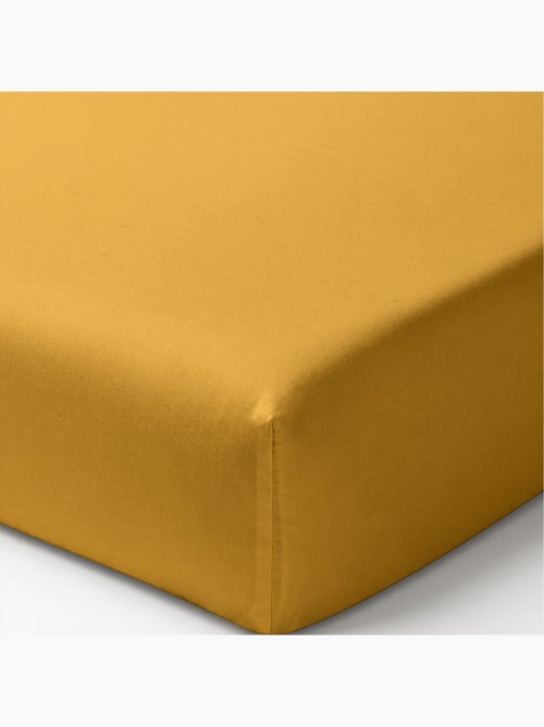 Drap housse Percale de Coton lavé - Kiabi