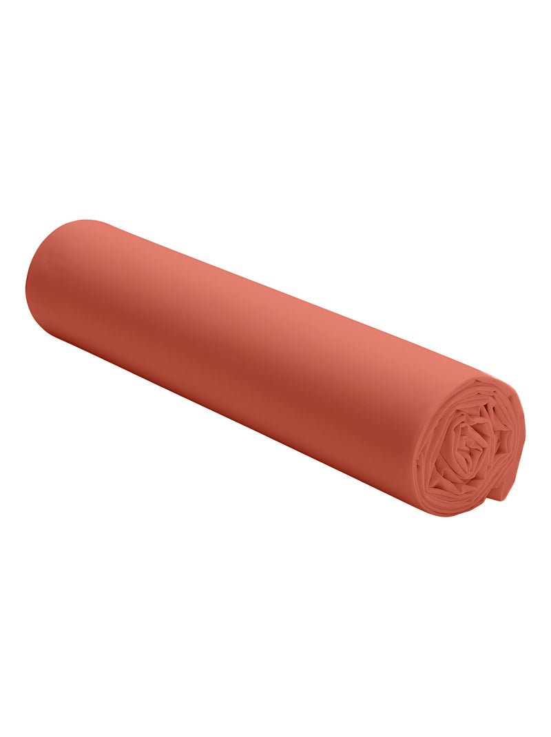 Drap housse Percale de Coton lavé Rouge - Kiabi