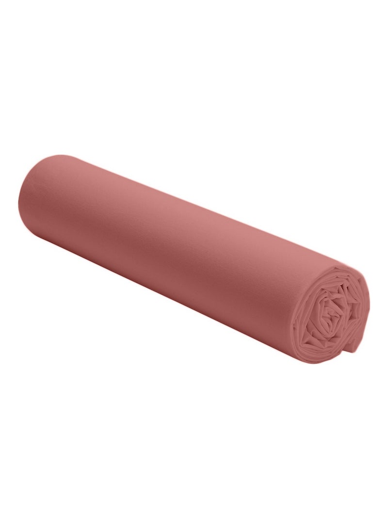 Drap housse Percale de Coton lavé Vieux rose - Kiabi