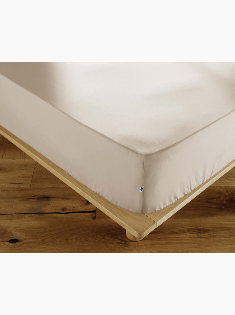 Drap housse percale de coton perrine Beige - Kiabi