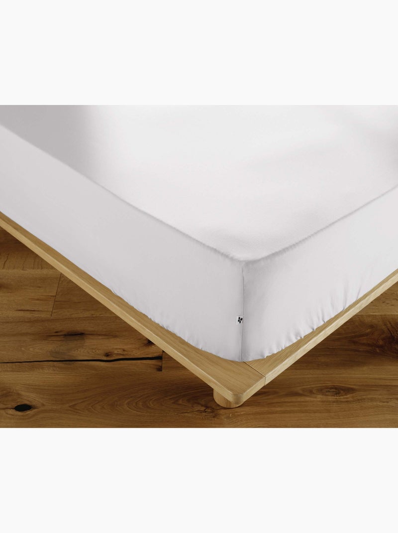 Drap housse percale de coton perrine Blanc - Kiabi