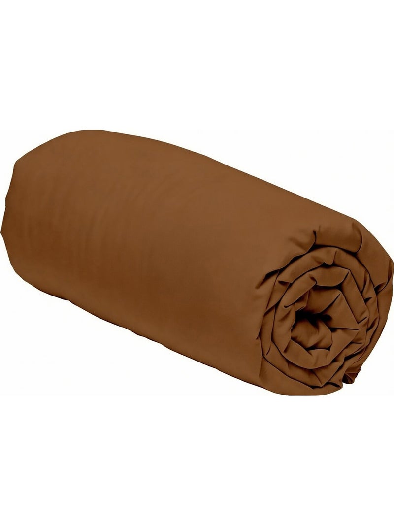 Drap housse percale de coton uni - Mura Ocre - Kiabi