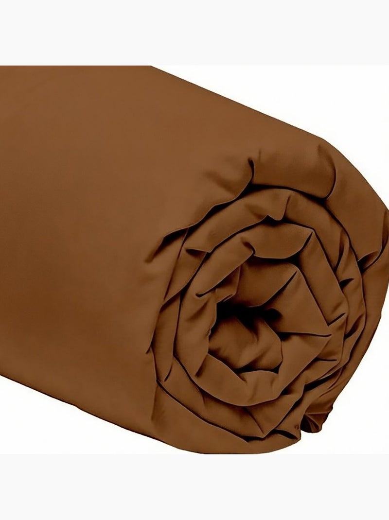 Drap housse percale de coton uni - Mura Ocre - Kiabi