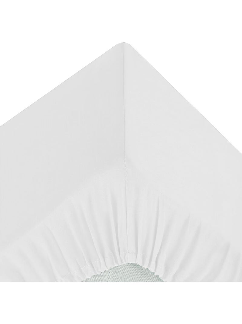 Drap housse percale de coton uni 140 x 190 cm harmonie mordore Bleu - Kiabi