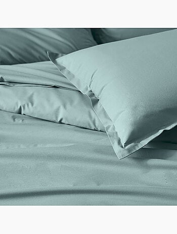 Drap-housse percale de coton uni bonnet 30 cm