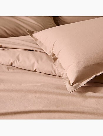Drap-housse percale de coton uni bonnet 30 cm