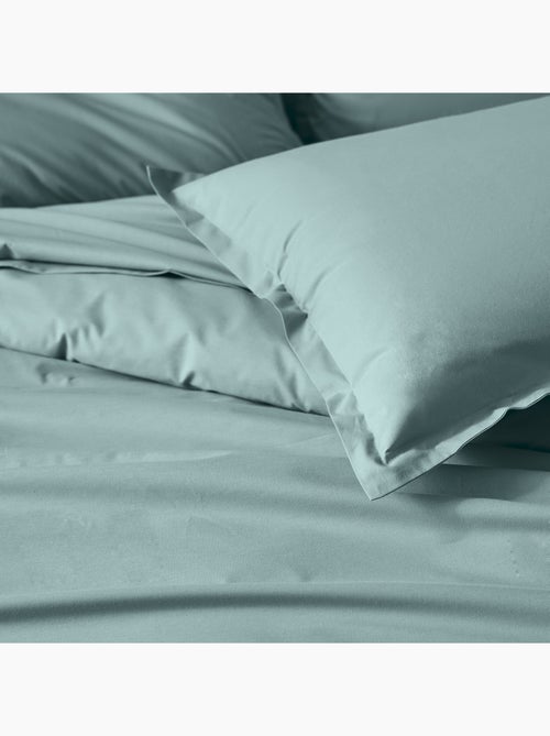 Drap-housse percale de coton uni bonnet 40 cm - Kiabi