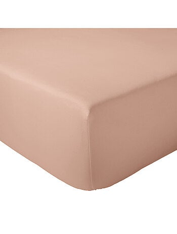 Drap-housse percale de coton uni bonnet 40 cm