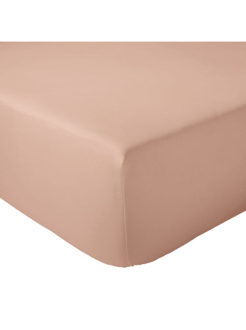 Drap-housse percale de coton uni bonnet 40 cm - Kiabi