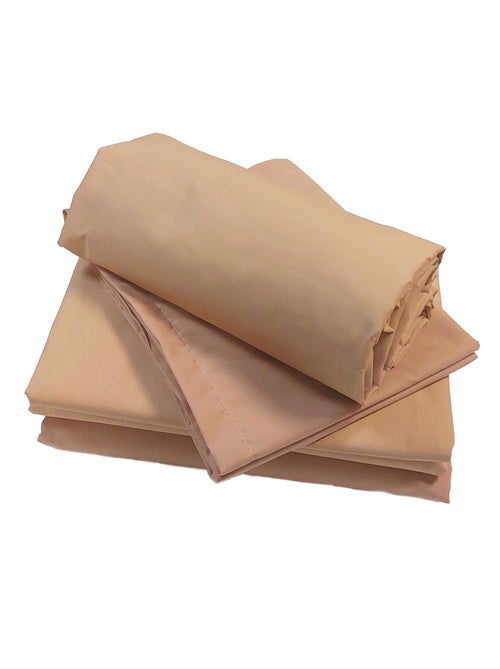 Drap-housse percale de coton uni bonnet 40 cm - Kiabi