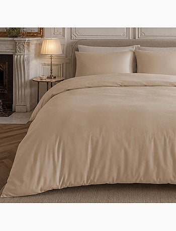 Drap housse percale de coton uni, finesse