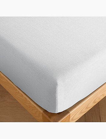 Drap housse percale de coton uni, finesse