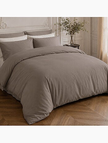 Drap housse percale de coton uni, finesse