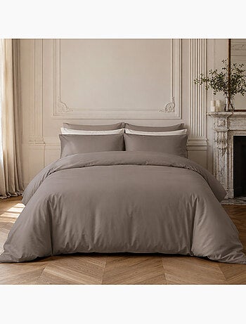 Drap housse percale de coton uni, finesse