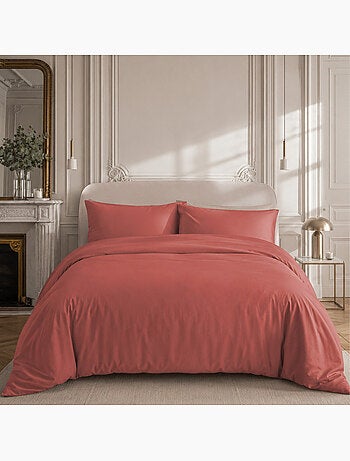Drap housse percale de coton uni, finesse