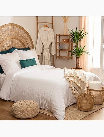 Drap housse percale de coton uni Harmonie