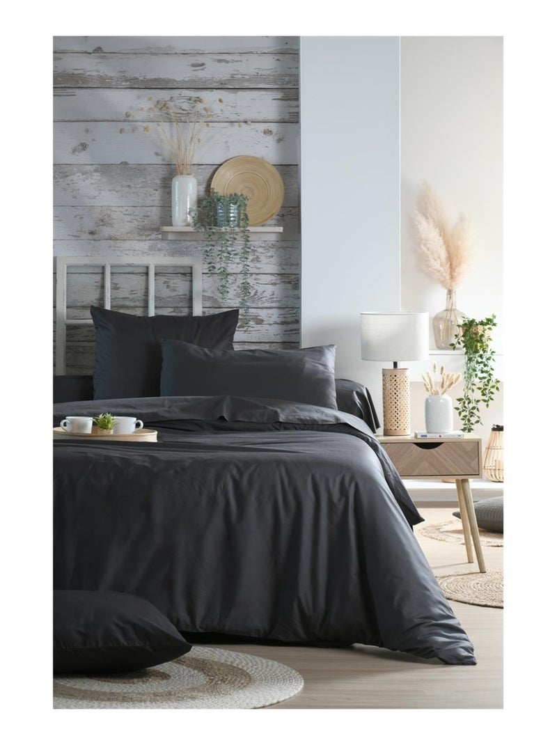 Drap housse percale Elysee uni Vert - Kiabi