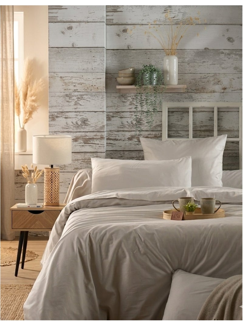 Drap housse percale en coton nuage Beige clair - Kiabi