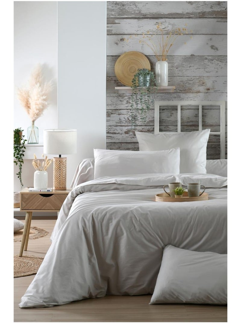 Drap housse percale en coton nuage Beige clair - Kiabi