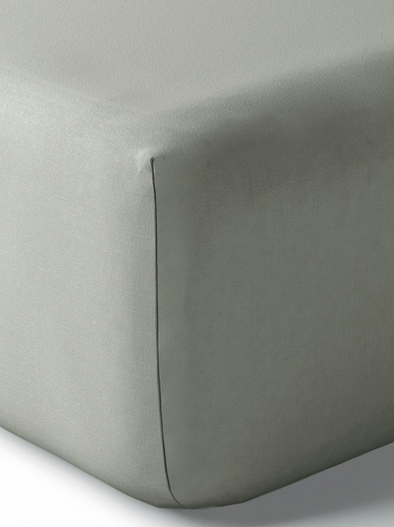 Drap housse percale "Julian" avec bonnet 35 cm toutes dimensions Coton Pur - Julian Ardoise - 90 x 1 Gris foncé - Kiabi