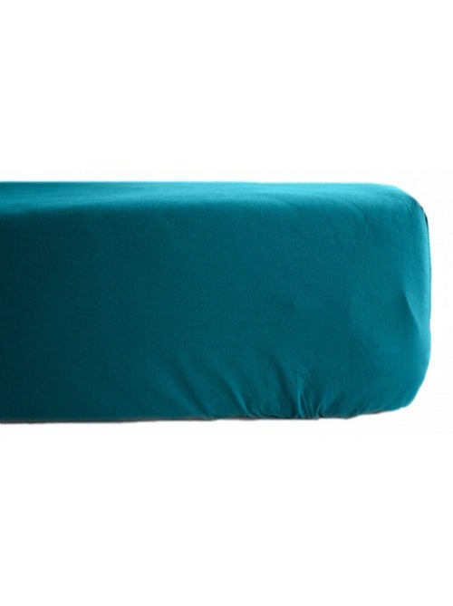 Drap housse percale pur coton peigné longues fibres 80 fils/cm² avec bonnet de 35 cm Vent du sud - P - Kiabi