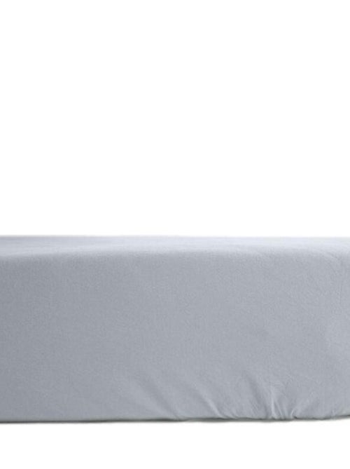 Drap housse percale pur coton peigné longues fibres 80 fils/cm² avec bonnet de 35 cm Vent du sud - Kiabi