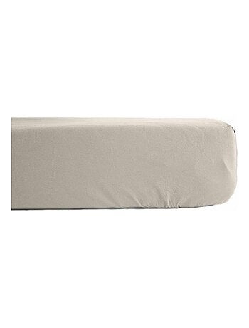 Drap housse percale pur coton peigné longues fibres 80 fils/cm² avec bonnet de 35 cm Vent du sud