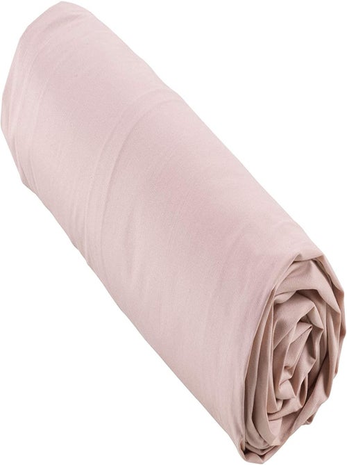 Drap-housse percale rose 90 x 190 cm avec bonnet - Promo Linge - Kiabi