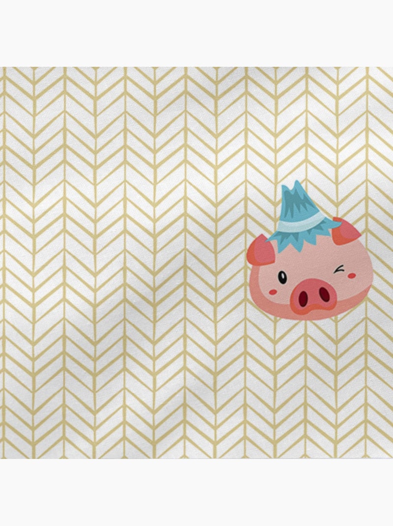 Drap-housse Piggys "Happyfriday" Blanc - Kiabi