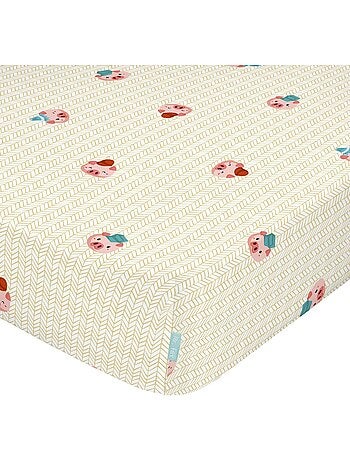 Drap-housse Piggys Lit Bébé "Happyfriday