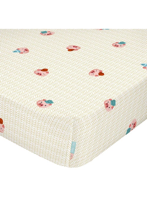 Drap-housse Piggys Lit Bébé "Happyfriday" - Kiabi