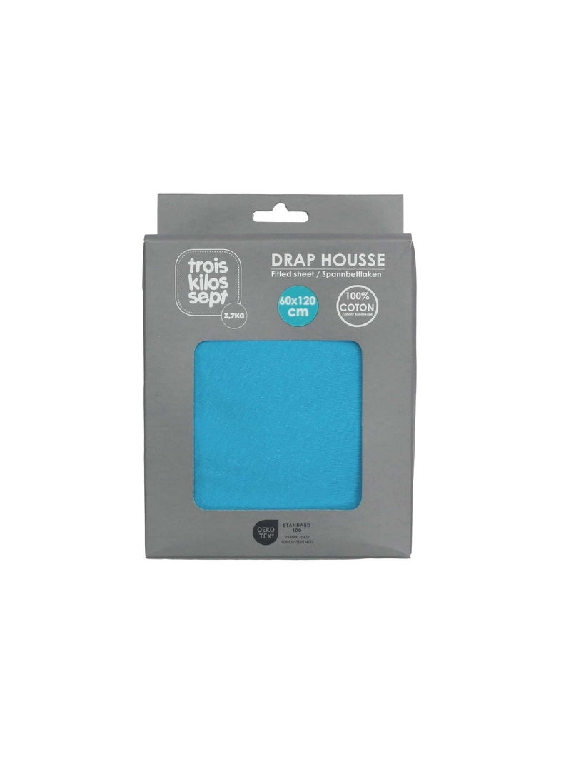 Drap Housse Pour Berceau Bébé Bleu turquoise - Kiabi