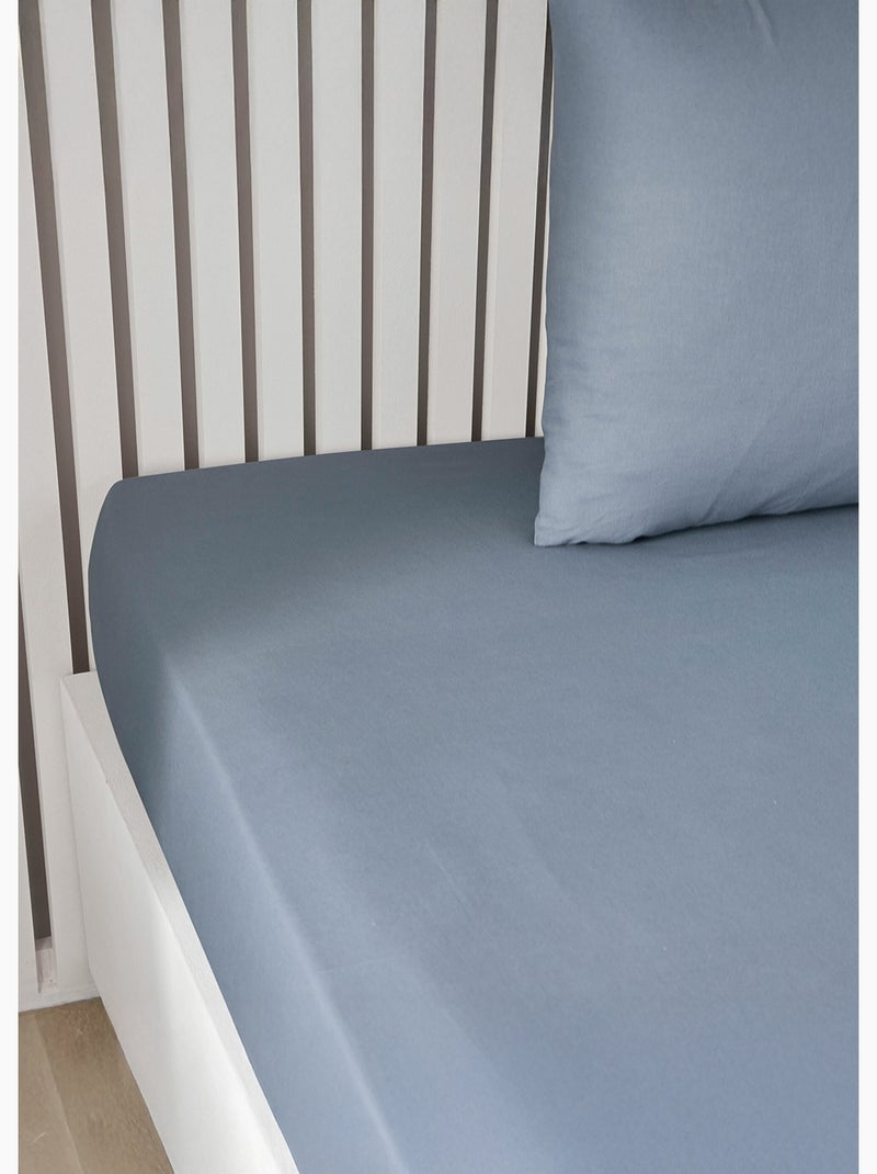 Drap housse pour lit ESSENTIAL Bleu gris - Kiabi