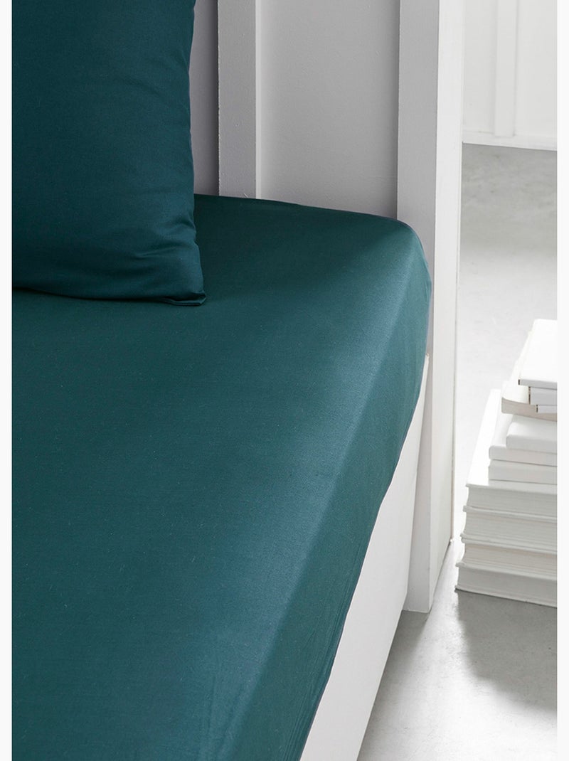 Drap housse pour lit ESSENTIAL Vert foncé - Kiabi