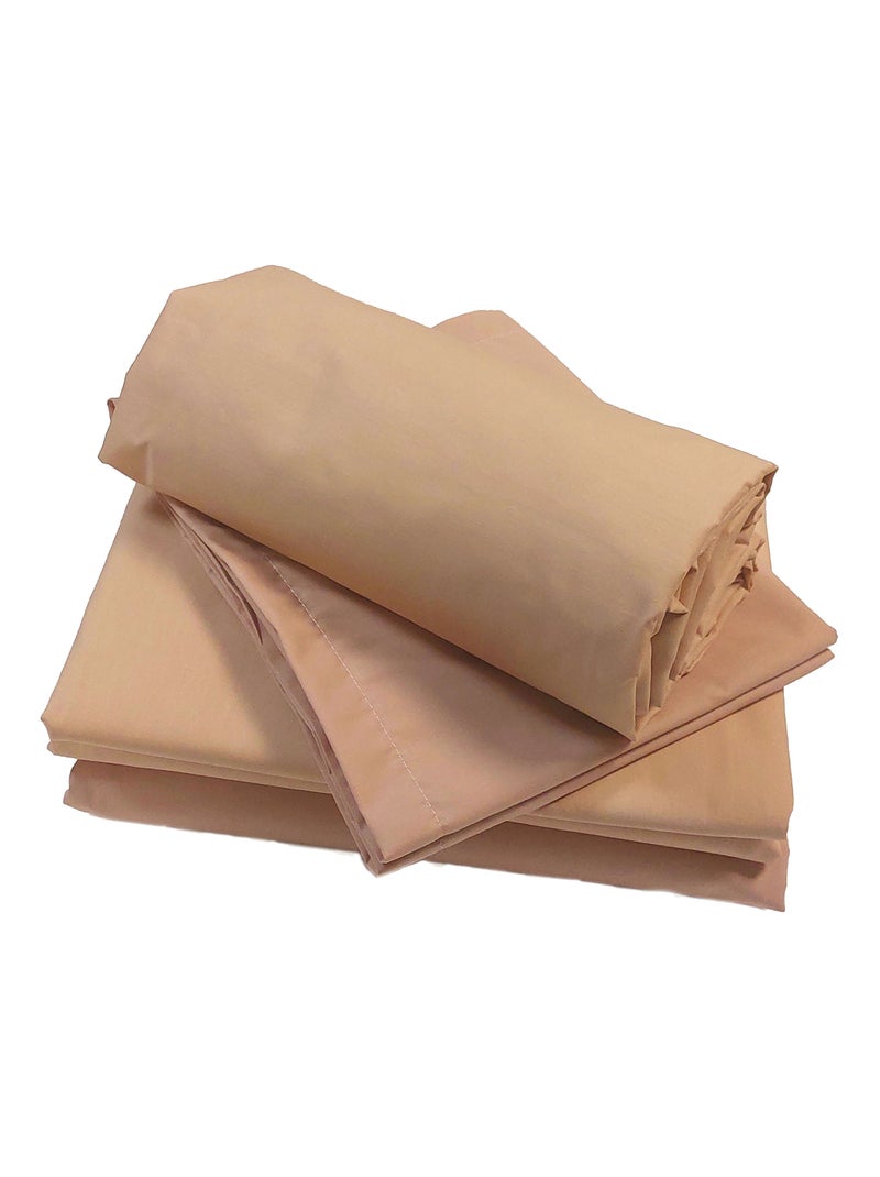 Drap-housse pour lit relevable percale de coton uni bonnet 30 cm Orange clair - Kiabi