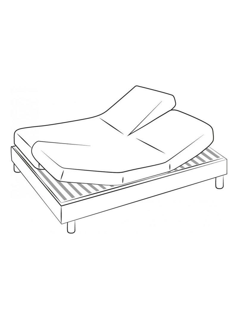 Drap-housse pour lit relevable percale de coton uni bonnet 30 cm Orange clair - Kiabi