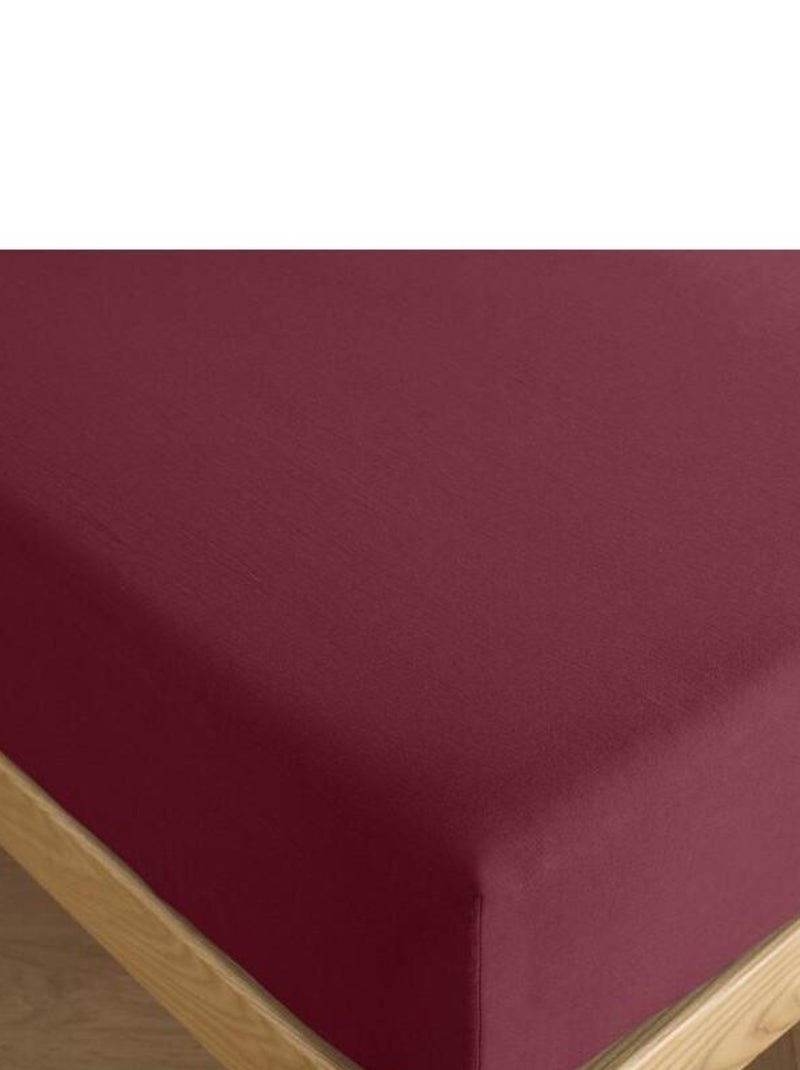 Drap housse "Prémium" - Couleur Grenat Rouge grenat - Kiabi