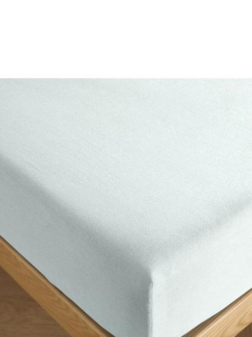 Drap housse "Prémium" - Couleur Menthe - Kiabi