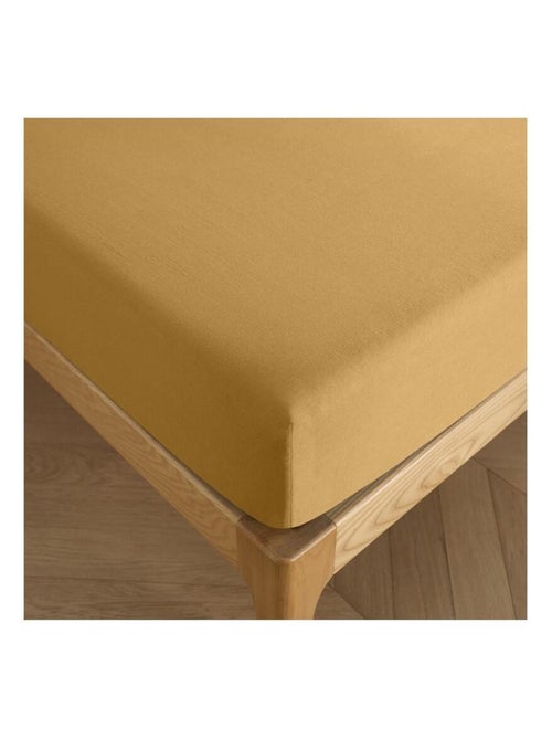Drap housse "Prémium" - Couleur Miel - Kiabi