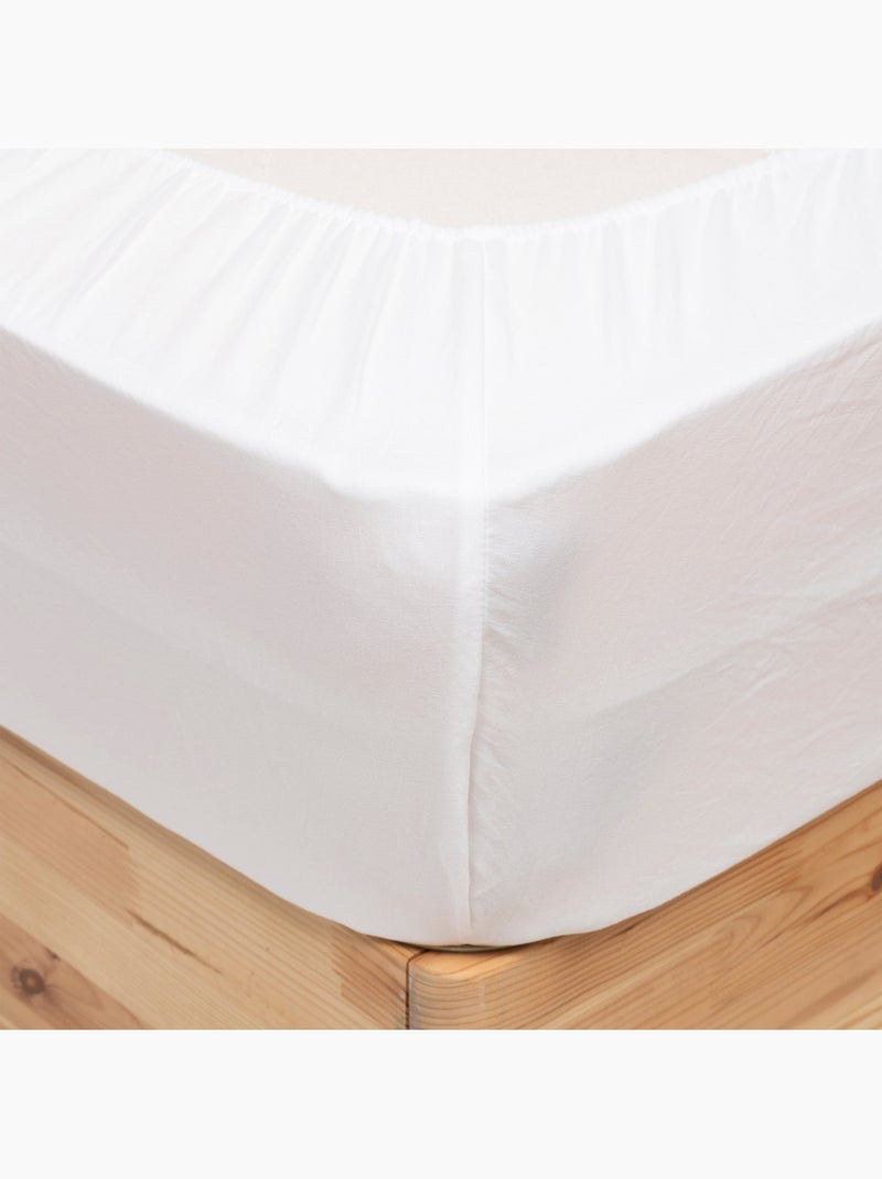 Drap housse PRISCIA Blanc - Kiabi