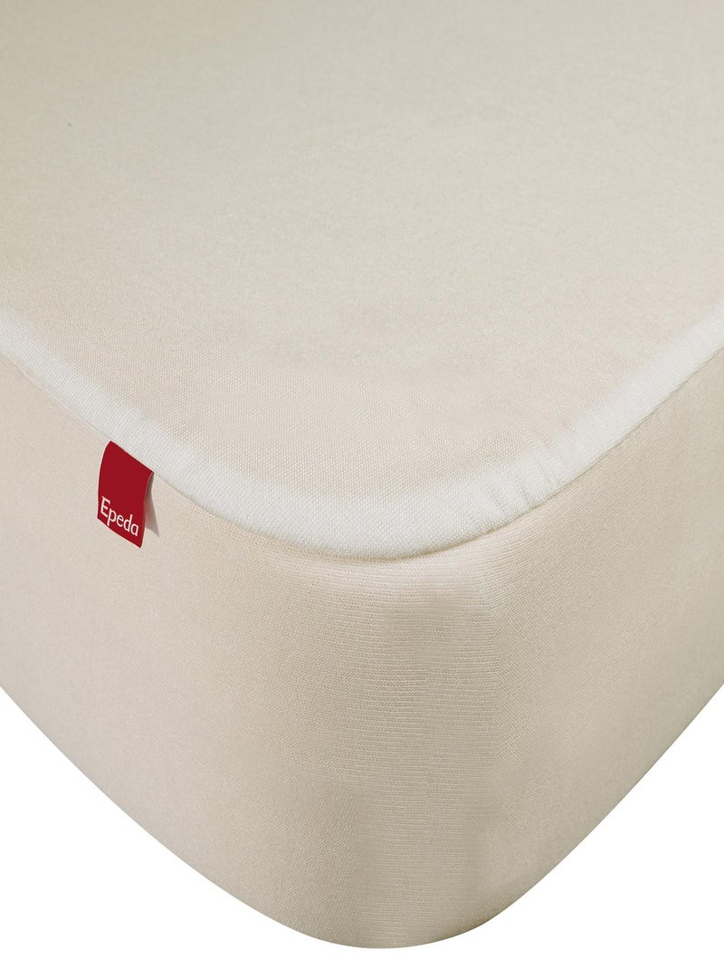 Drap housse protège matelas imperméable 2en1 Beige - Kiabi